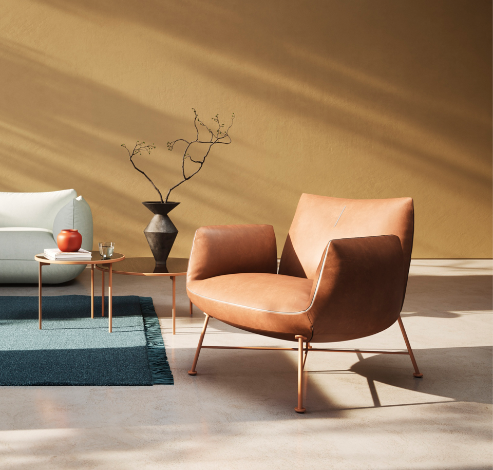 Sengfelder COR - Sessel Jalis Club mit Vierfuß-Gestell