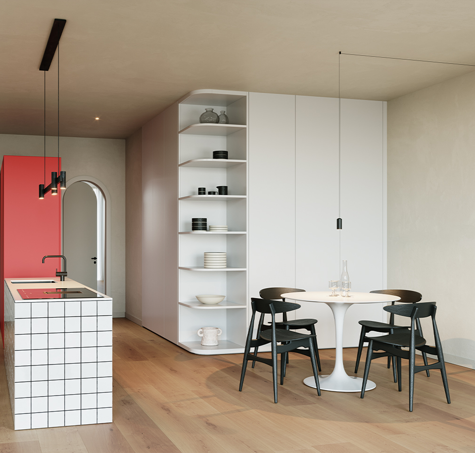 Sengfelder Schönbuch - Schrank Cabin mit gerundeten Elementen