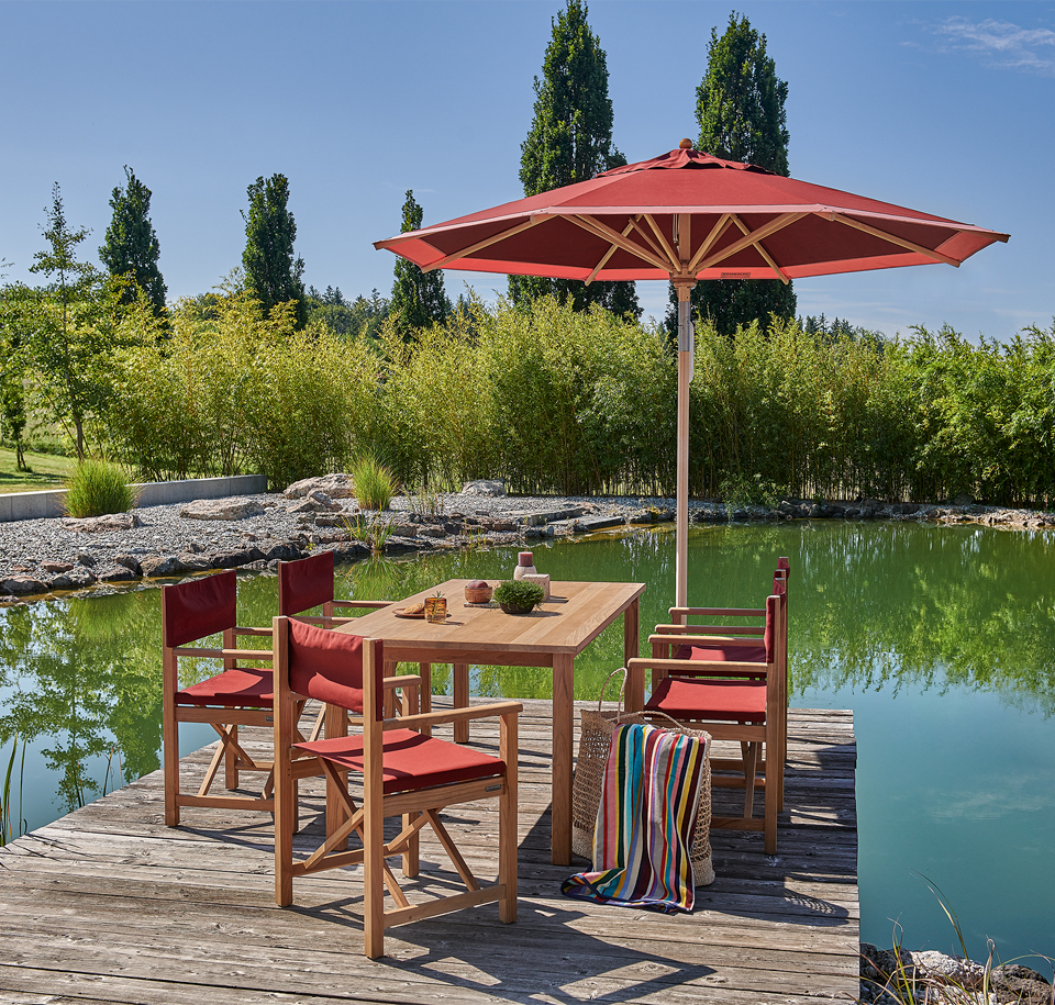 Sengfelder Weishäupl - Sonnenschirm Klassiker rund (Stripes Version)