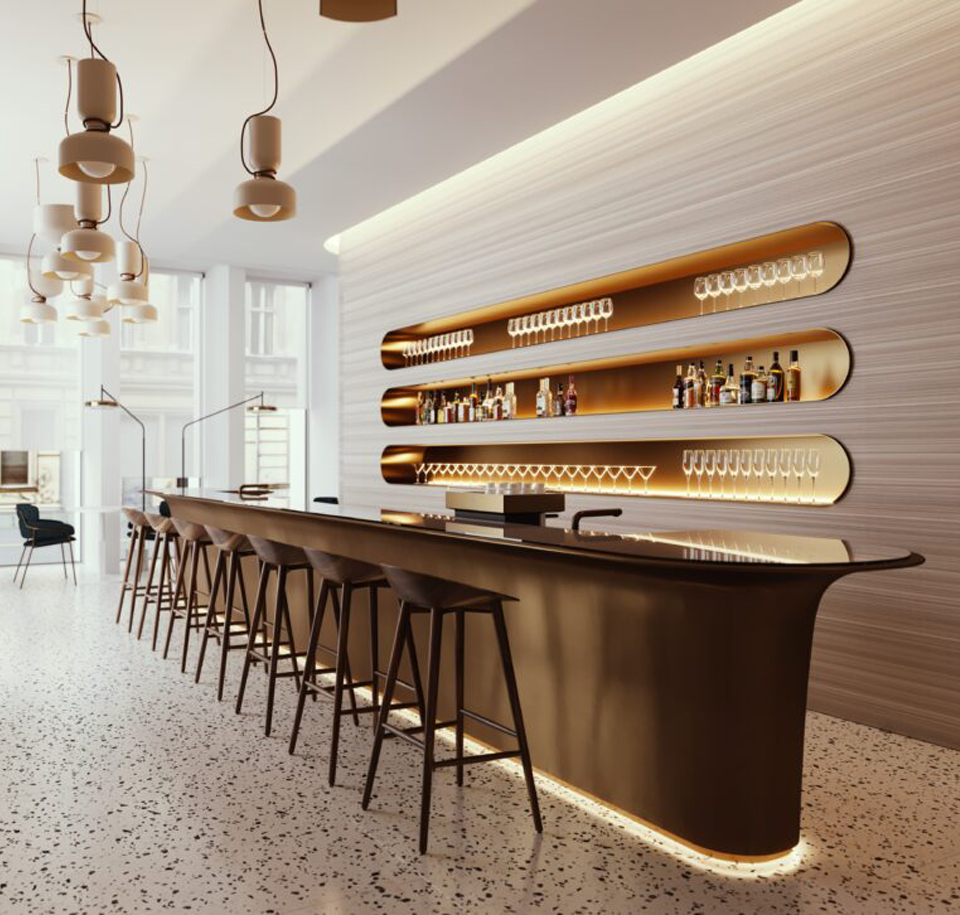 Sengfelder Mobimex - Barhocker Muse m. Holzgestell