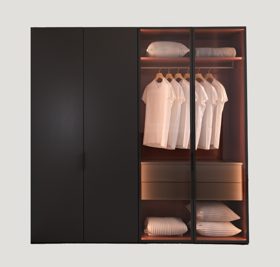 Sengfelder Interlübke - Kleiderschrank Collect Plus mit Vitrine