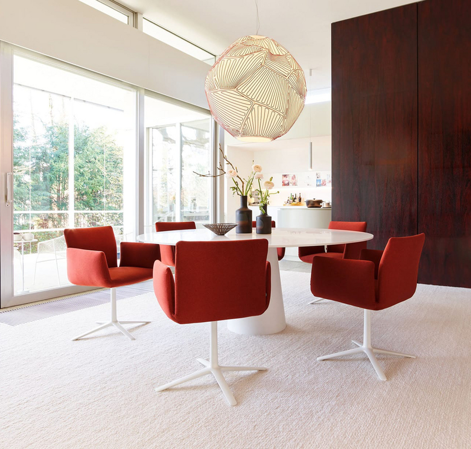 Sengfelder COR - Armlehnstuhl Jalis mit Draht-Drehgestell