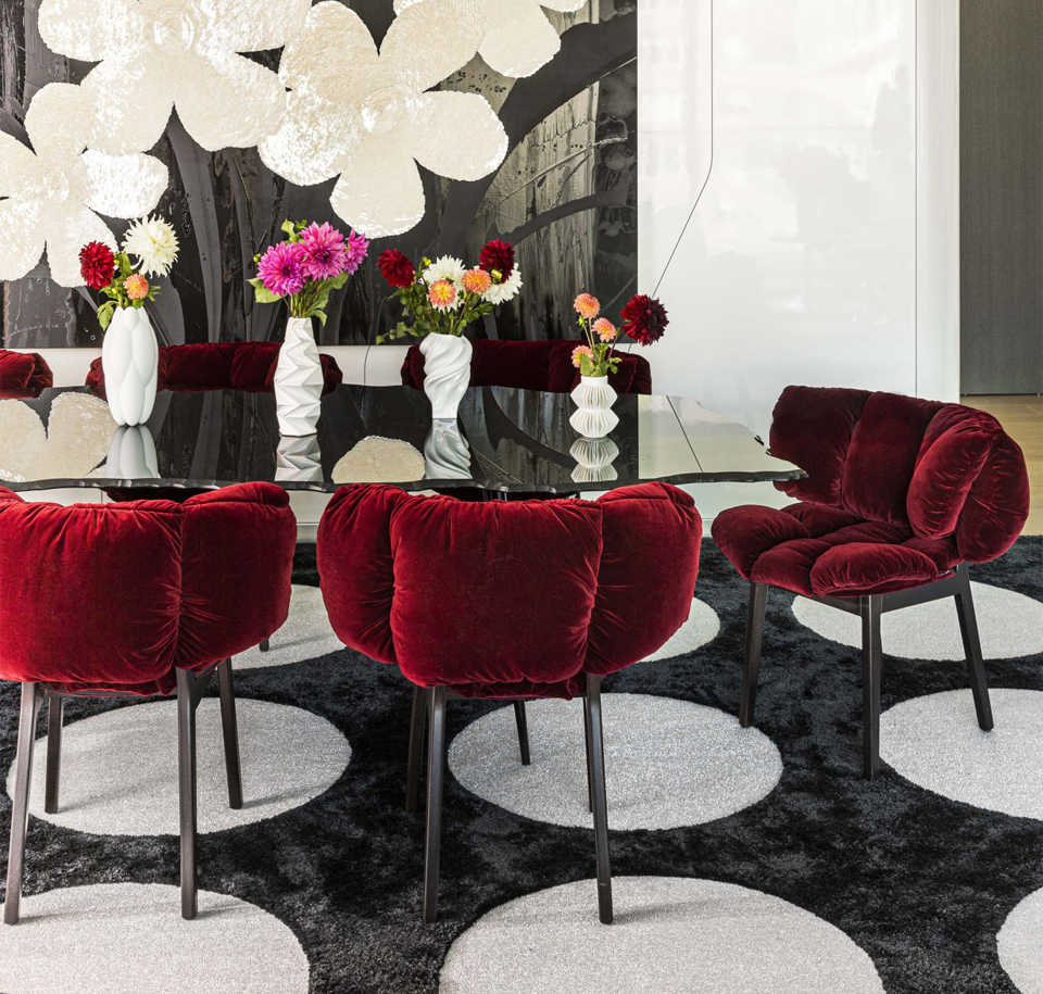 Sengfelder Edra - Stuhl Blue Velvet