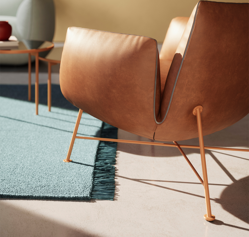 Sengfelder COR - Sessel Jalis Club mit Vierfuß-Gestell