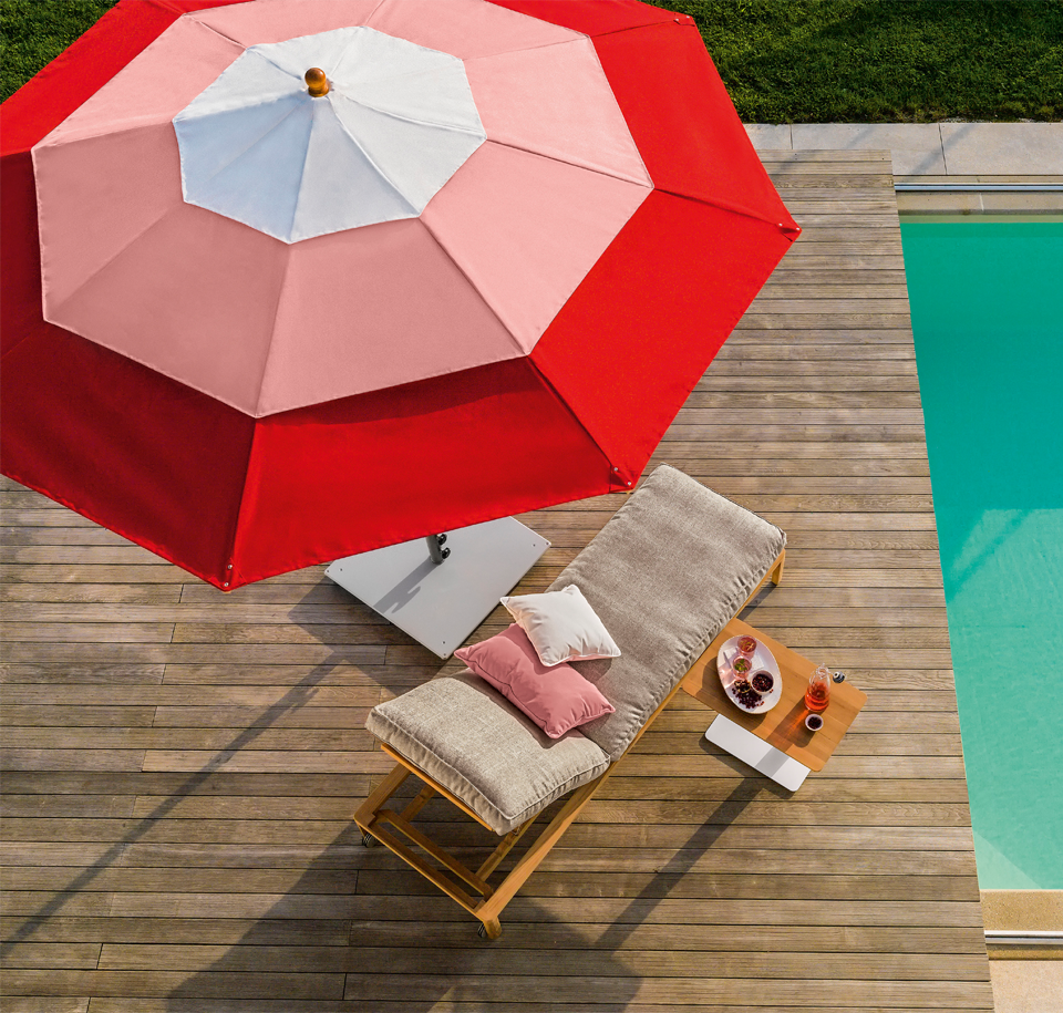 Sengfelder Weishäupl - Sonnenschirm Klassiker rund (Stripes Version)