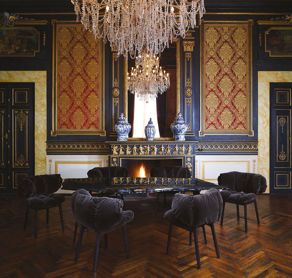 Sengfelder Edra - Stuhl Blue Velvet