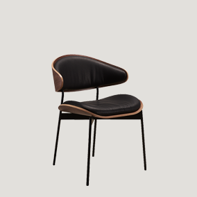 Sengfelder 9-More-Moebel-Luz-Polsterstuhl-Stuhl-Nussbaum-Leder-schwarz-stahlgestell.webp