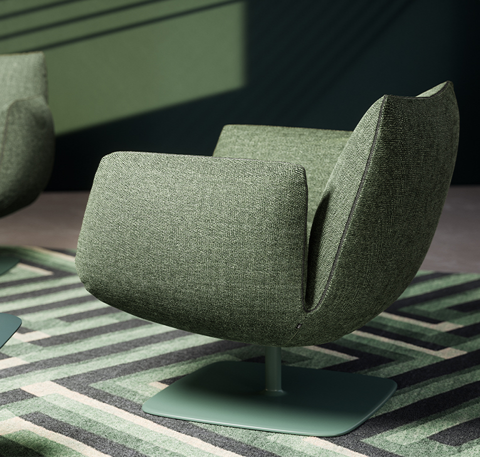 Sengfelder COR - Sessel Jalis Club mit Vierfuß-Gestell