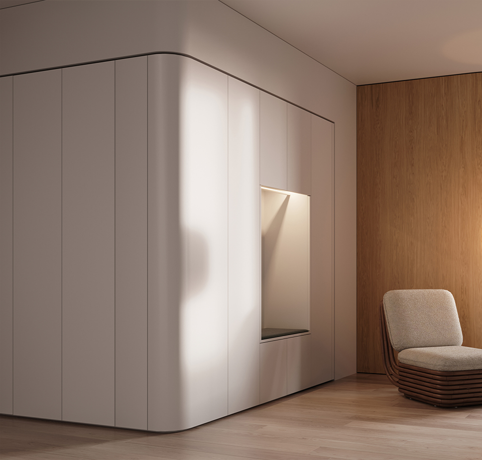 Sengfelder Schönbuch - Schrank Cabin mit gerundeten Elementen