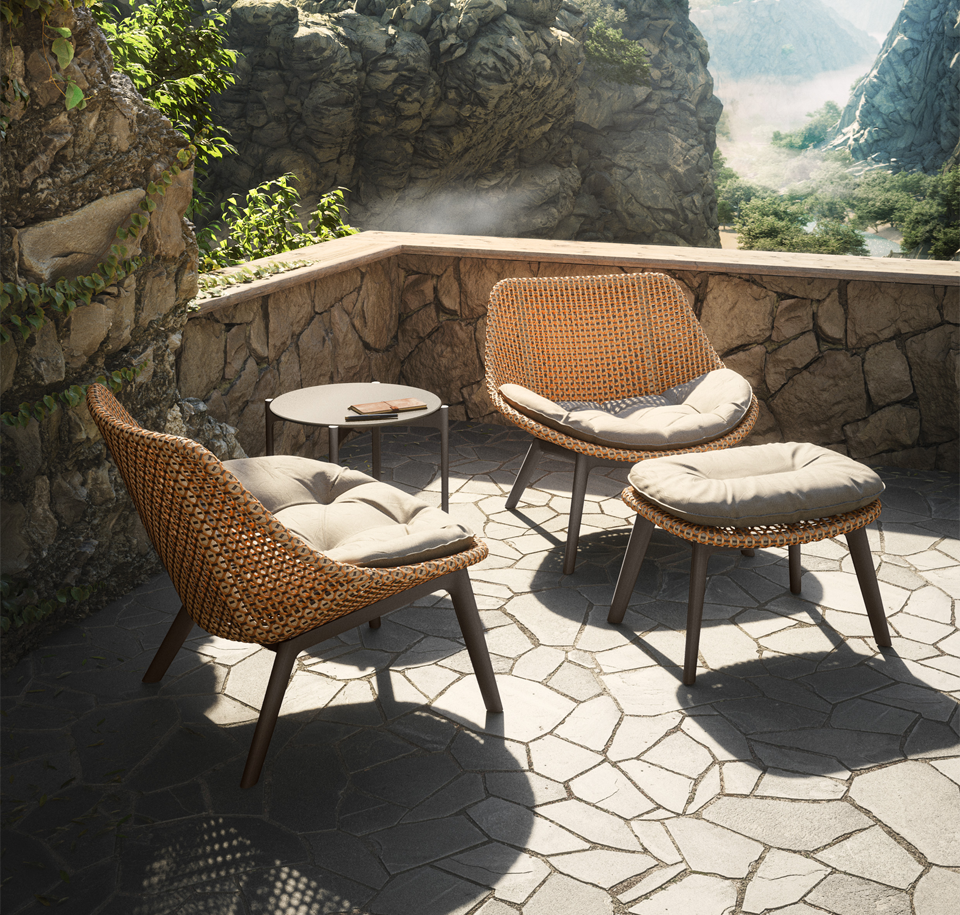 Sengfelder Dedon - Outdoor-Clubchair Mbrace Alu