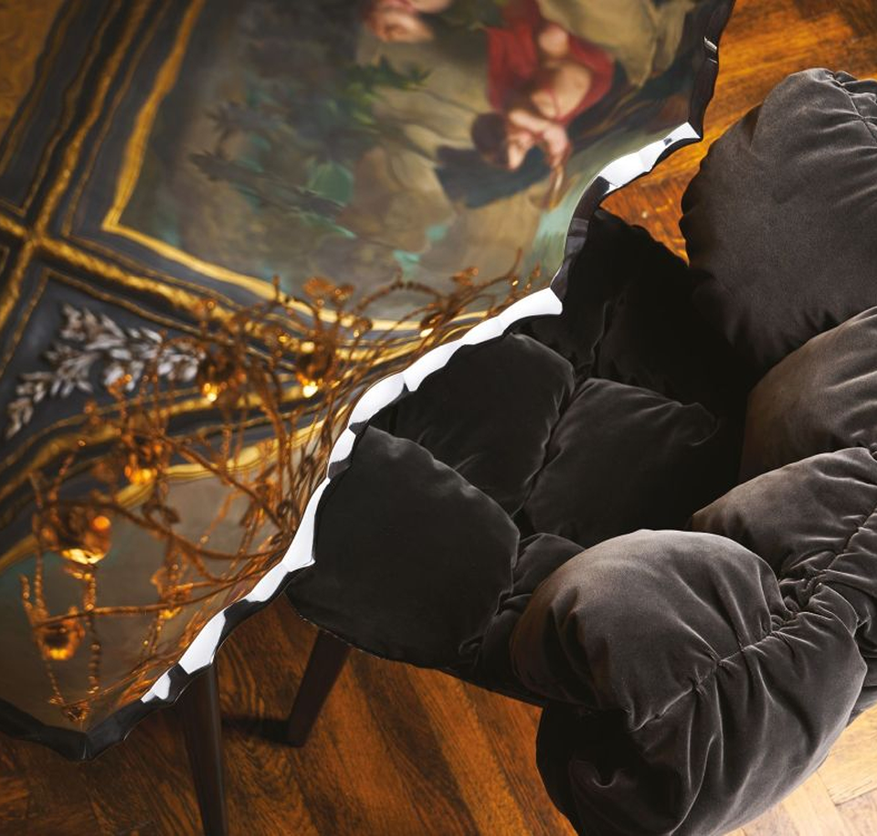 Sengfelder Edra - Stuhl Blue Velvet