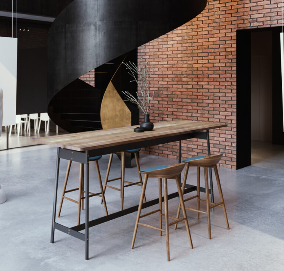 Sengfelder Mobimex - Barhocker Muse m. Holzgestell