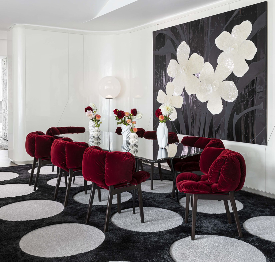 Sengfelder Edra - Stuhl Blue Velvet