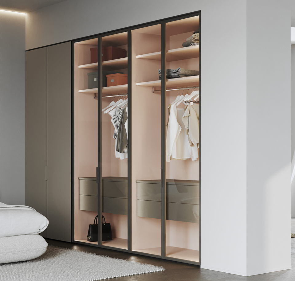 Sengfelder Interlübke - Kleiderschrank Collect Plus mit Vitrine