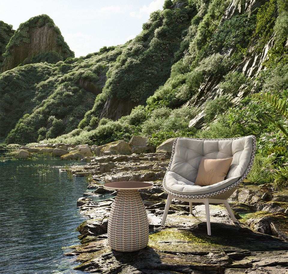 Sengfelder Dedon - Outdoor-Clubchair Mbrace Alu