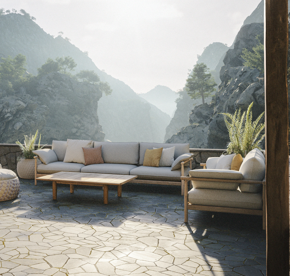 Sengfelder Dedon - Outdoor-Sofa Tibbo