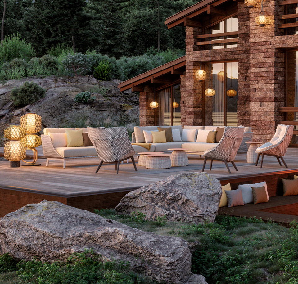 Sengfelder Dedon - Outdoor-Sofa Mbarq